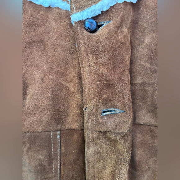 Vintage Brown Shearling Men's Jacket - Picture 4 of 10